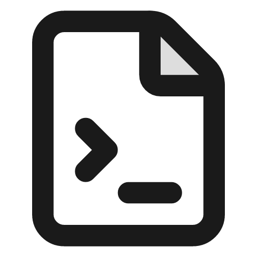 File terminal duotone icon, two-tone style, from Lucide Extended