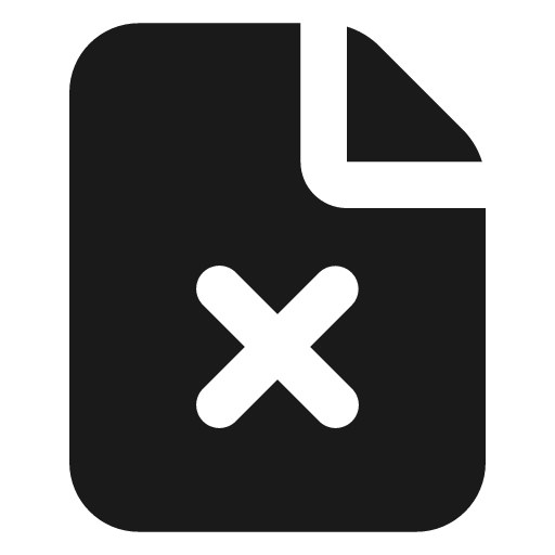 File x filled icon, filled style, from Lucide Extended