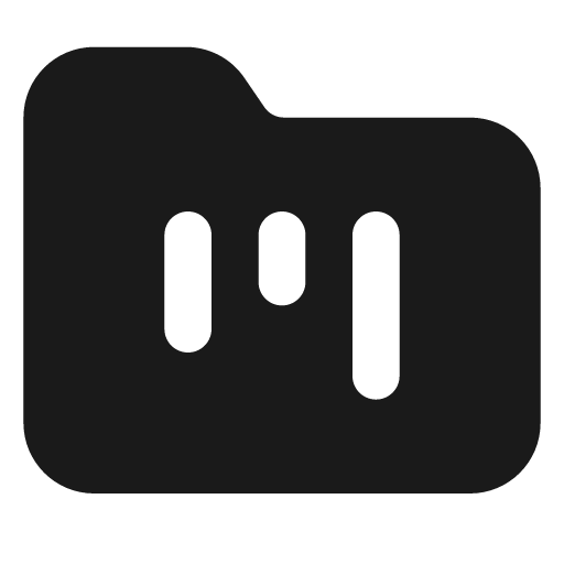 Folder kanban filled icon, filled style, from Lucide Extended