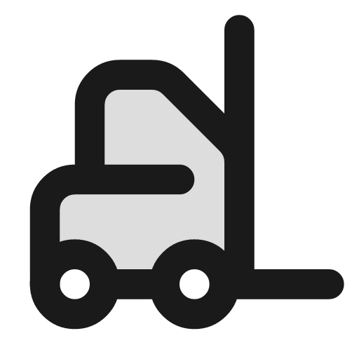 Forklift duotone icon, two-tone style, from Lucide Extended