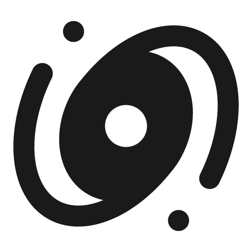 Galaxy filled icon, filled style, from Lucide Extended