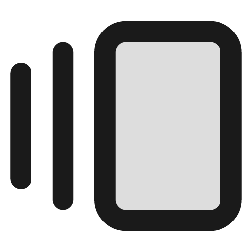 Gallery horizontal end duotone icon, two-tone style, from Lucide Extended