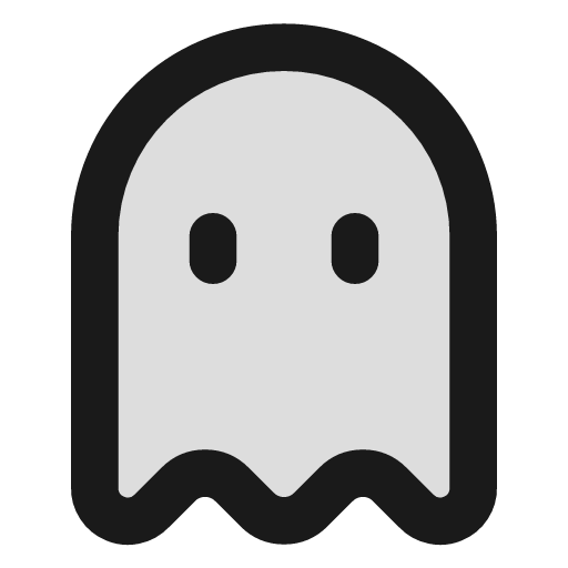 Ghost duotone icon, two-tone style, from Lucide Extended