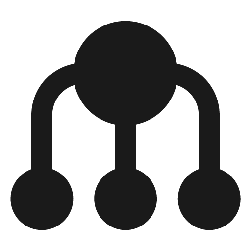 Graph hub filled icon, filled style, from Lucide Extended