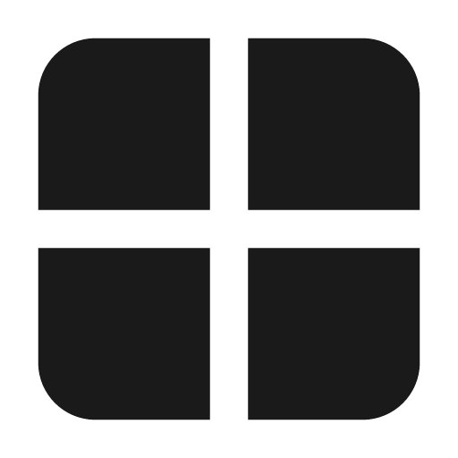 Grid 2x2 filled icon, filled style, from Lucide Extended