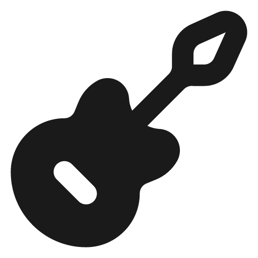 Guitar electric filled icon, filled style, from Lucide Extended