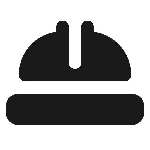 Hard hat filled icon, filled style, from Lucide Extended