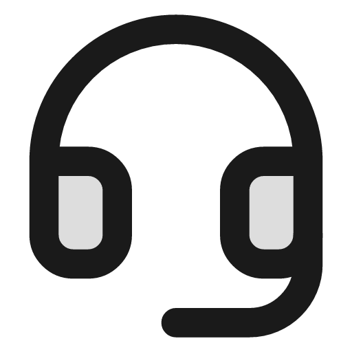 Headset duotone icon, two-tone style, from Lucide Extended