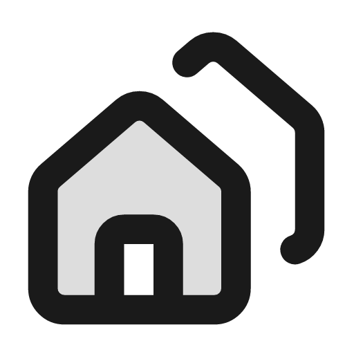 Houses duotone icon, two-tone style, from Lucide Extended