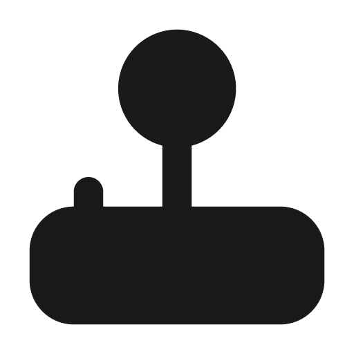 Joystick filled icon, filled style, from Lucide Extended