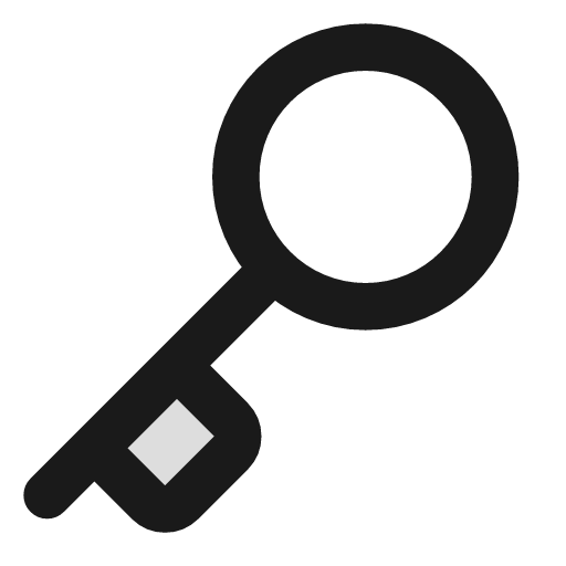 Key duotone icon, two-tone style, from Lucide Extended