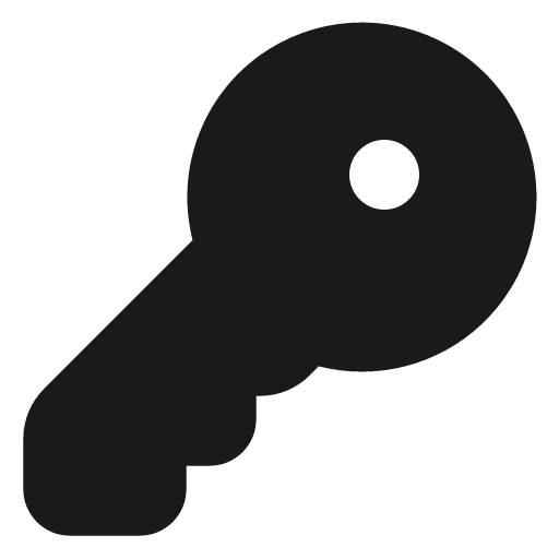 Key round filled icon, filled style, from Lucide Extended