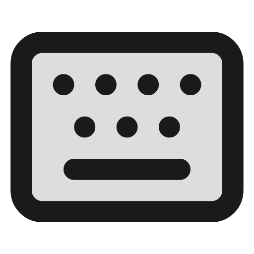 Keyboard duotone icon, two-tone style, from Lucide Extended