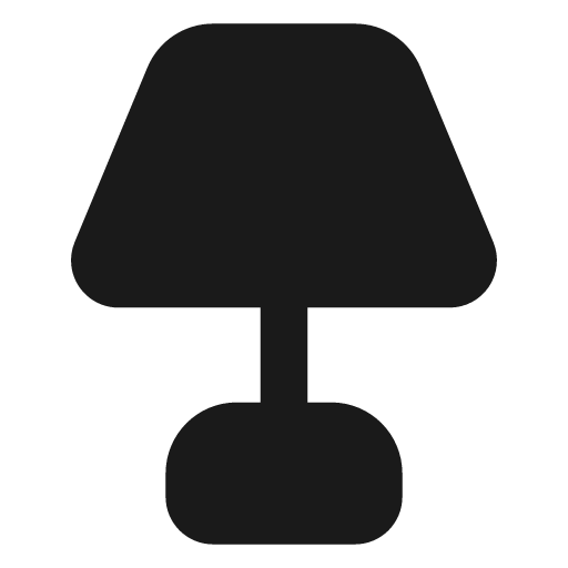 Lamp filled icon, filled style, from Lucide Extended