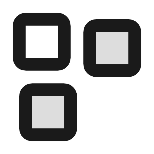 Layout freeform duotone icon, two-tone style, from Lucide Extended