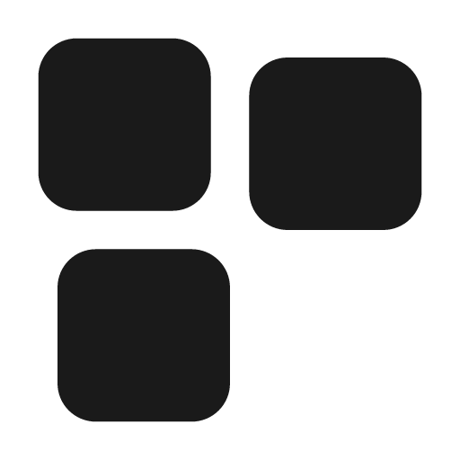 Layout freeform filled icon, filled style, from Lucide Extended