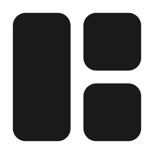 Layout panel left filled icon, filled style, from Lucide Extended