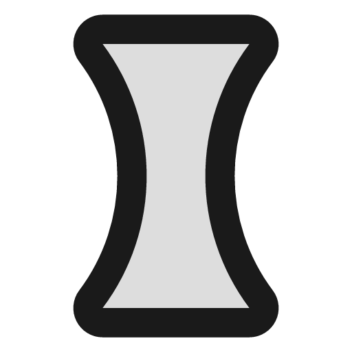 Lens concave duotone icon, two-tone style, from Lucide Extended