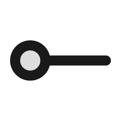 Line dot left horizontal duotone icon, two-tone style, from Lucide Extended