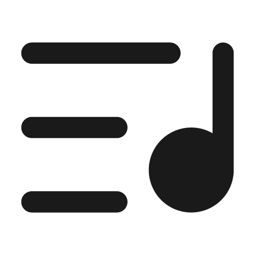 List music filled icon, filled style, from Lucide Extended