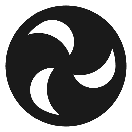 Loader pinwheel filled icon, filled style, from Lucide Extended
