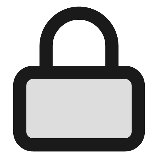 Lock duotone icon, two-tone style, from Lucide Extended