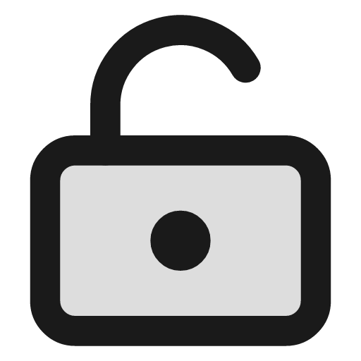 Lock keyhole open duotone icon, two-tone style, from Lucide Extended