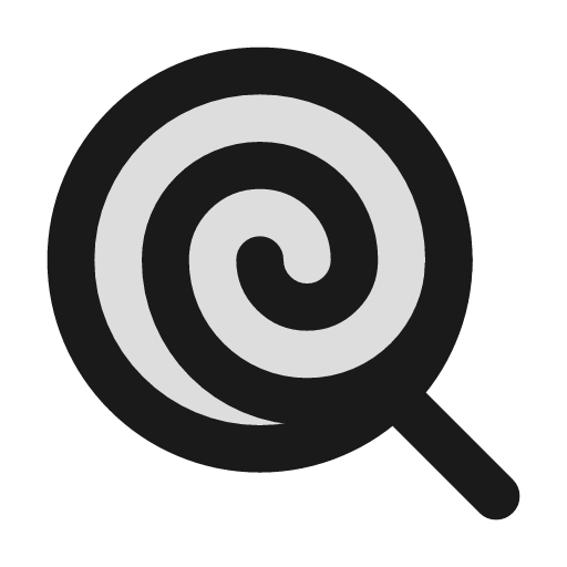 Lollipop duotone icon, two-tone style, from Lucide Extended