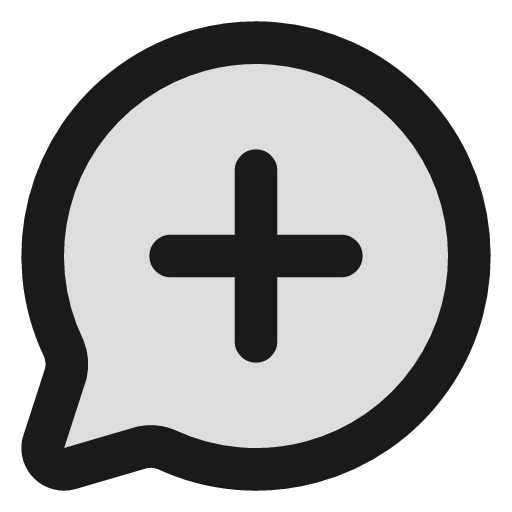 Message circle plus duotone icon, two-tone style, from Lucide Extended