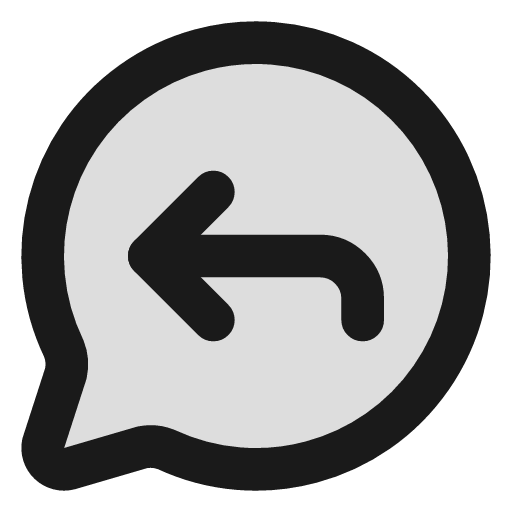 Message circle reply duotone icon, two-tone style, from Lucide Extended