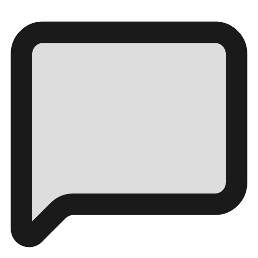 Message square duotone icon, two-tone style, from Lucide Extended
