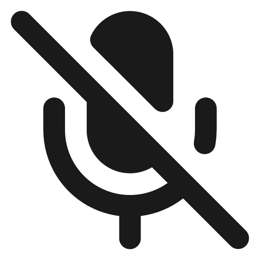 Mic off filled icon, filled style, from Lucide Extended