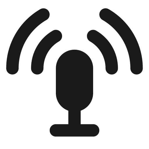 Mic signal filled icon, filled style, from Lucide Extended