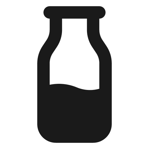 Milk filled icon, filled style, from Lucide Extended