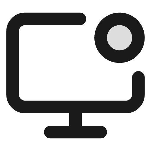 Monitor dot duotone icon, two-tone style, from Lucide Extended