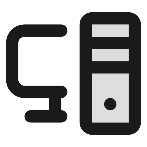 Monitor pc duotone icon, two-tone style, from Lucide Extended