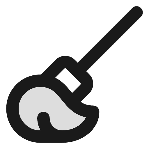 Mop duotone icon, two-tone style, from Lucide Extended