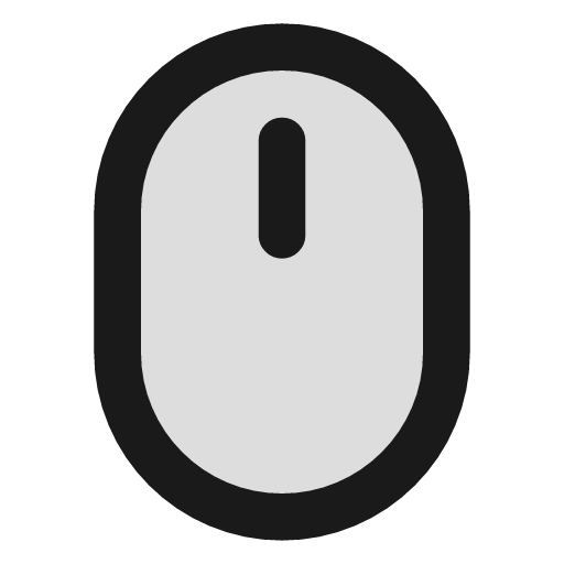 Mouse duotone icon, two-tone style, from Lucide Extended