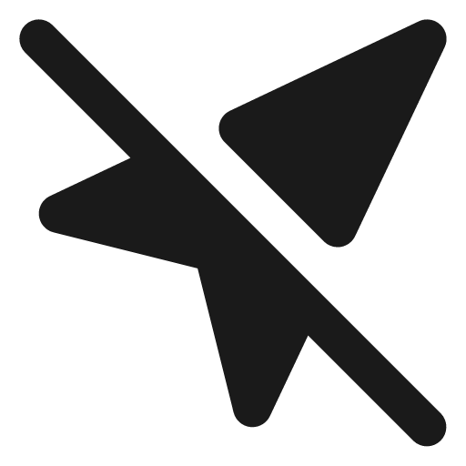 Navigation off filled icon, filled style, from Lucide Extended