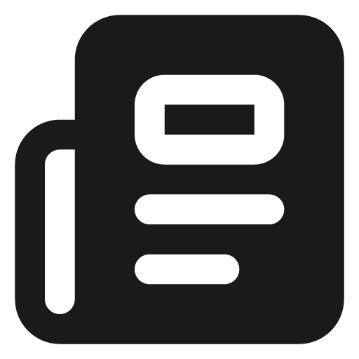 Newspaper filled icon, filled style, from Lucide Extended