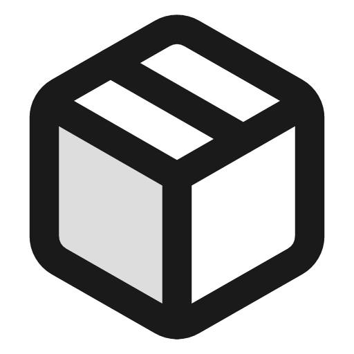 Package duotone icon, two-tone style, from Lucide Extended
