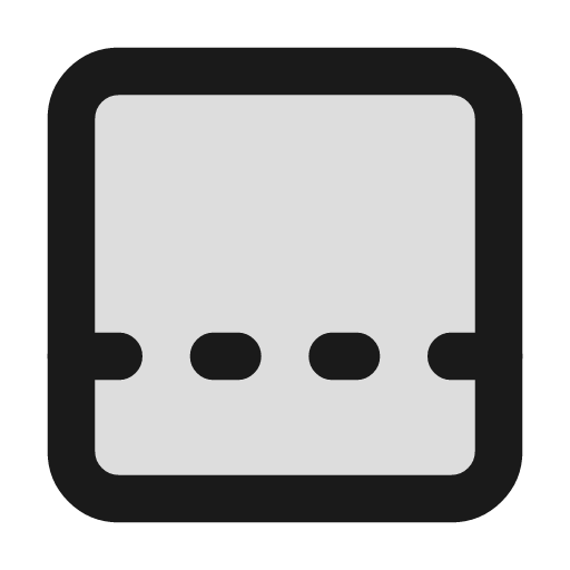 Panel bottom dashed duotone icon, two-tone style, from Lucide Extended