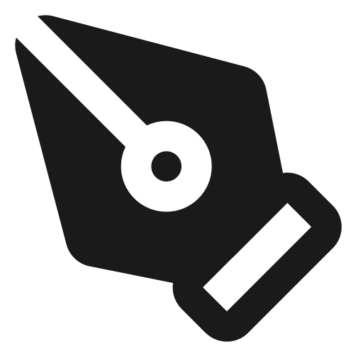 Pen tool filled icon, filled style, from Lucide Extended
