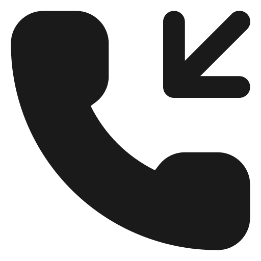 Phone incoming filled icon, filled style, from Lucide Extended