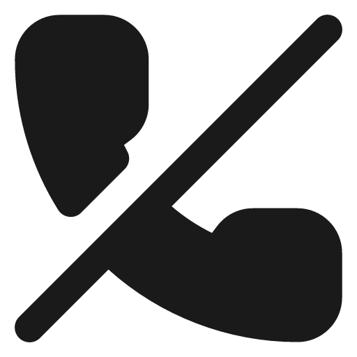Phone off filled icon, filled style, from Lucide Extended