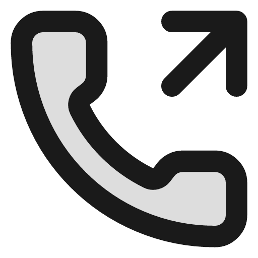 Phone outgoing duotone icon, two-tone style, from Lucide Extended