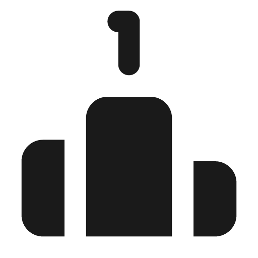 Podium filled icon, filled style, from Lucide Extended