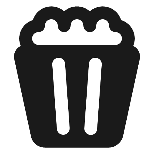 Popcorn filled icon, filled style, from Lucide Extended