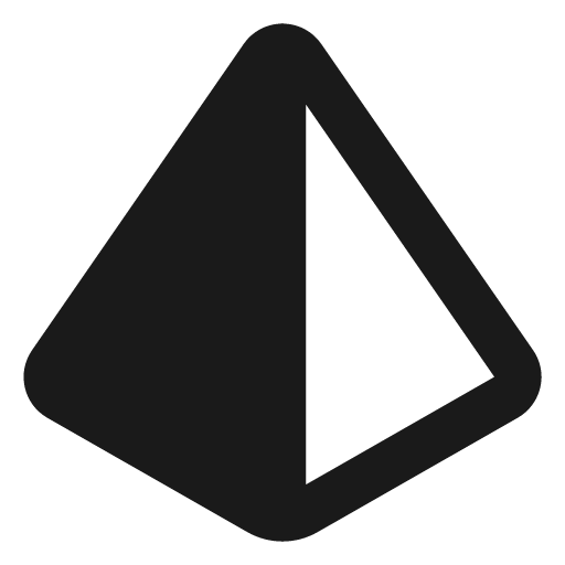 Pyramid filled icon, filled style, from Lucide Extended