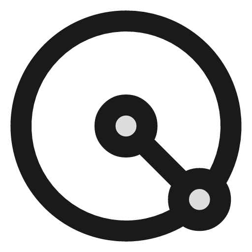 Radius duotone icon, two-tone style, from Lucide Extended